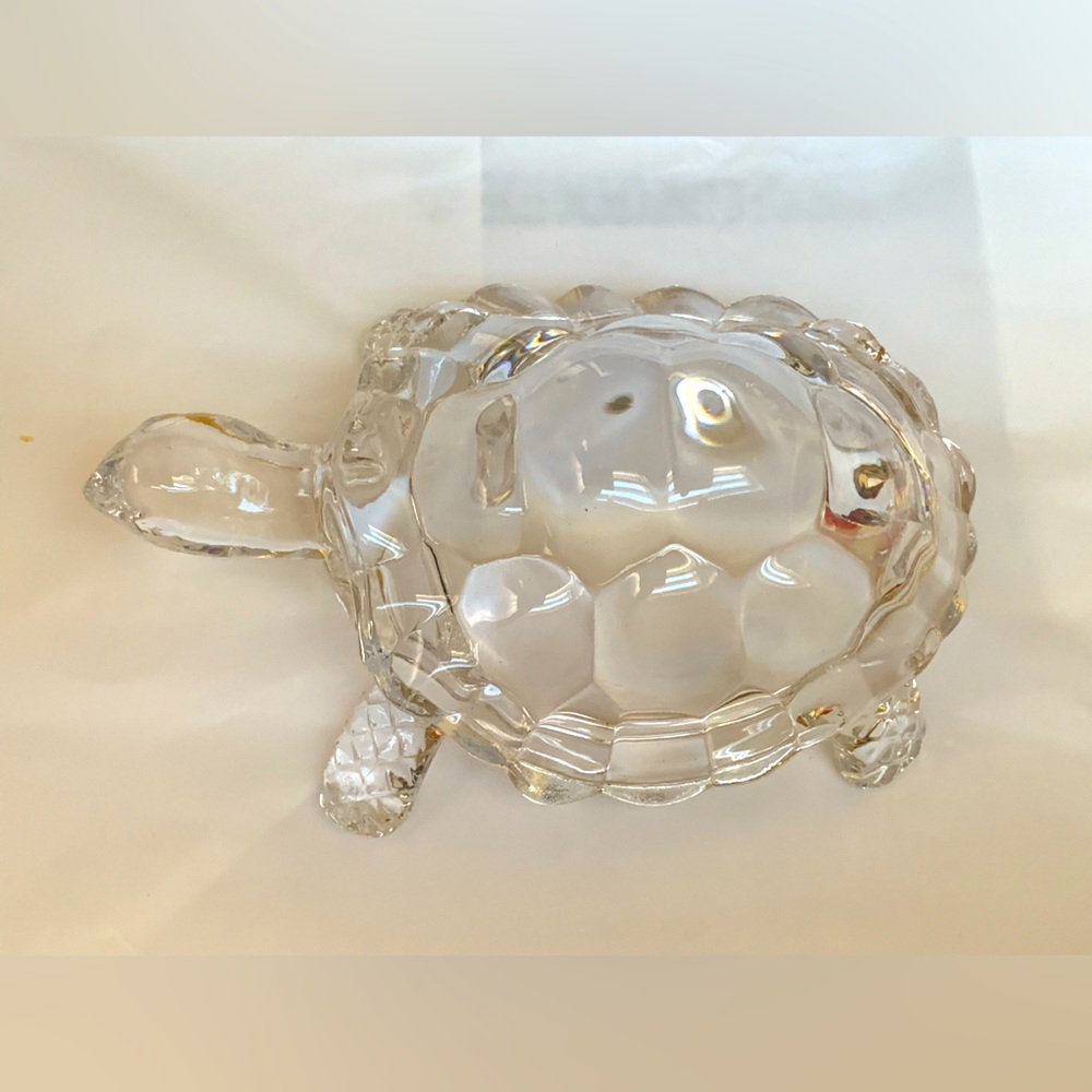 Home Glass Turtle Statue Handmade Art Collectibles Home Decor Big 6”X4”